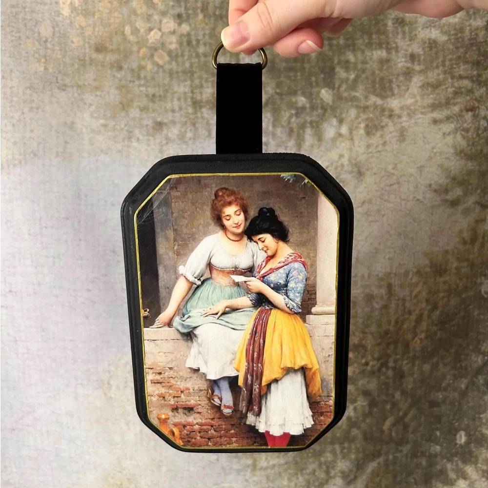 Handmade Wood Plaque The Love Letter Velvet Ribbon Cottage Gallery Curiosities